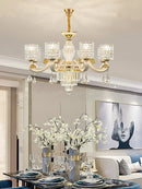 Axyaa Luxury Crystal Chandeliers: Elegant LED Lighting for Home Decor.