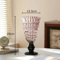 Axyaa Relief Glass Vase: Elegant Hydroponic Plant Pot for Stylish Floral Arrangements