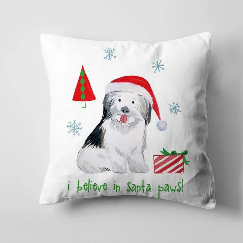 Axyaa Christmas Cute Dog Pillow Cushion Cover