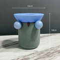 Axyaa Geometric Ceramic Vase for Home Decor and Floral Arrangement