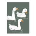 Axyaa Funny Green Goose Canvas Wall Art for Nursery & Home Decor