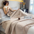 Axyaa 100% Cotton Muslin Throw Blanket - Lightweight Breathable Boho Throws
