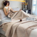 Axyaa 100% Cotton Muslin Throw Blanket - Lightweight Breathable Boho Throws