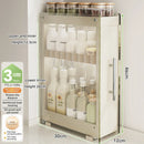 Axyaa Kitchen Pull-out Spice Rack Seasoning Organizer for Countertop Storage
