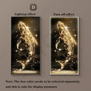 Axyaa LED Whale Mural Lamp: Modern Luxury Home Wall Art Vertical Light