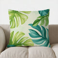 Axyaa Tropical Banana Leaf Pattern Throw Pillow Cover for Sofa, Bedroom, Car