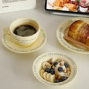 Axyaa Ceramic Breakfast Tea Cup Set - Korean Style Cute Milk Tableware