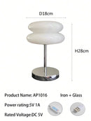Axyaa Macaron Glass Table Lamp Trichromatic Dimming Bedroom Night Light
