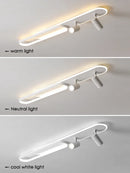 Axyaa Modern LED Ceiling Lamps with Spotlight Strip for Living Room Kitchen Indoor Lighting