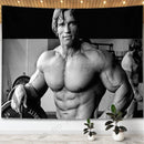 Mysterious Black Illusion Tapestry Wall Hanging for Home Gym Decor - Axyaa