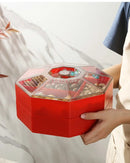Axyaa Octagonal Dried Fruit Plate Double Layer Candy Box Snack Storage