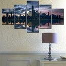 Axyaa Manhattan Skyline Hudson River Wall Art Poster Set