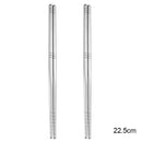 Axyaa Stainless Steel Metal Chopsticks Set - Reusable Non-Slip Dishwasher Safe Sushi Tools
