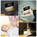 Axyaa ABS Bedroom Lamp Clock for Home/Office Holiday Decor USB Plug