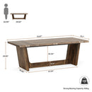 Axyaa Executive Desk: 70.87-Inch Industrial Home Office Writing Table Business Workstation