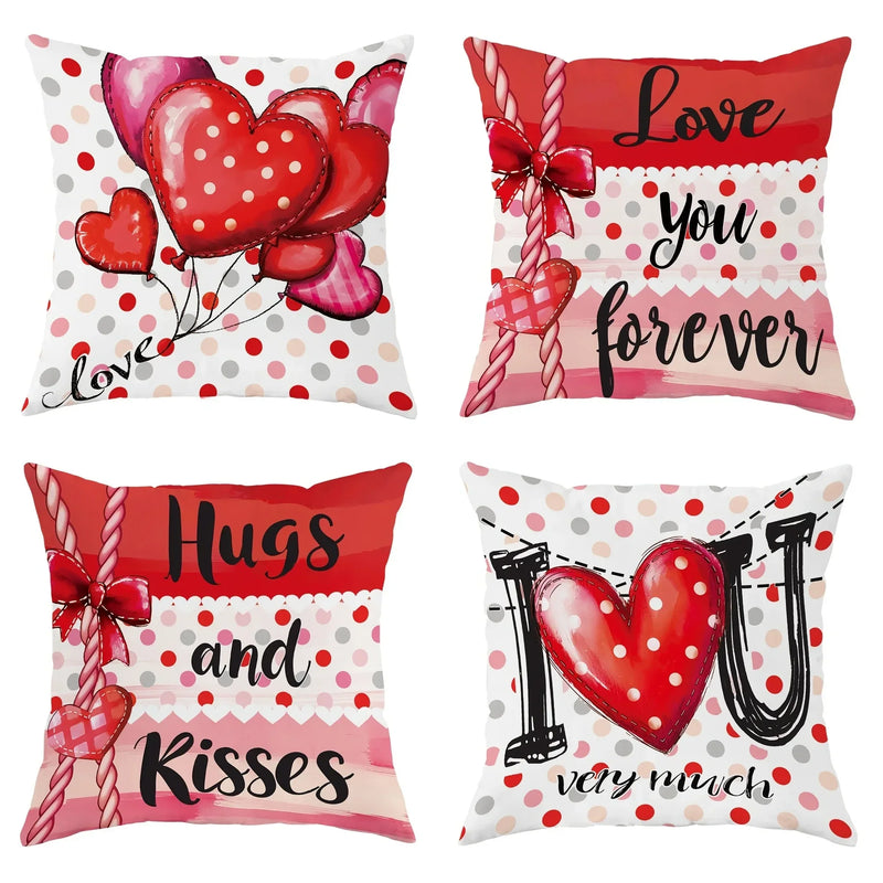 Axyaa Love Balloon Pattern Pillowcase - Romantic Home Room Decor & Gift