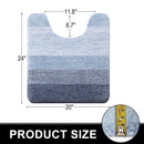 Axyaa Luxury U-Shape Bathroom Rug: Soft, Absorbent, Non-Slip Plush Shower Mat