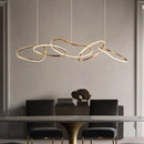 Axyaa Oval LED Chandelier - Nordic Minimalist Design for Bedroom, Living Room, Dining Room