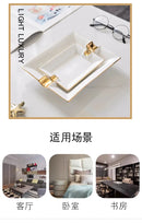 Axyaa Gold-Painted Bone Ashtray: Luxury Ceramic Cigar Holder