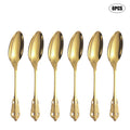 Axyaa Palace Series Stainless Steel Gold Tableware Set for Home, Hotel, Restaurant