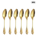 Axyaa Palace Series Stainless Steel Gold Tableware Set for Home, Hotel, Restaurant
