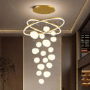 Axyaa Modern LED Staircase Chandeliers for Living Room - Indoor Hanging Light