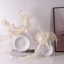 Ceramic Vase with Dried Pampas Bouquet by Axyaa - Wedding Home Decor