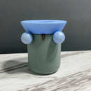 Axyaa Geometric Ceramic Vase for Home Decor and Floral Arrangement