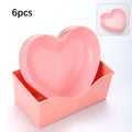 Axyaa Heart-Shaped Snack Plate Set of 6