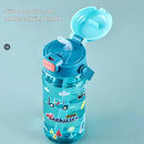Axyaa Kids Cartoon Straw Cup 550ML - Anti-falling Portable Water Bottle
