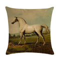 Axyaa Retro Horse Print Cushion Cover for Home Decor 45x45cm