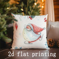 Axyaa Santa Claus Pattern Throw Pillow for Sofa Bedroom Car - Rectangular Cushion