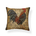 Axyaa Watercolor Rooster Pattern Pillowcase Home Decor Throw Cushion Cover