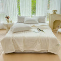 Axyaa Cotton Summer Quilt Set - Breathable Machine Washable Lightweight Bedding