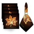 Axyaa Fall Harvest Pumpkin Napkins Square Tablecloth - Set of 4