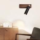 Axyaa Modern LED Wall Sconce Pull Chain Switch Reading Lamp Black Travertine
