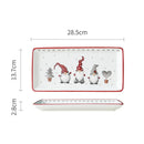 Axyaa Santa Relief Pattern Ceramic Plate for Festive Dining