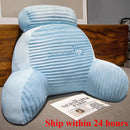 Axyaa Fluffy Striped Cartoon Waist Sofa Pillow for Reading and Bed Support