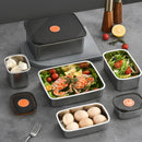 Axya Stainless Steel Japanese-style Crisper Lunch Box with Lid