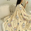 Axyaa Cartoon Print Lambs Wool Blanket: Soft and Cozy Throws for Sofa, Office, and Naps