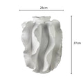 Axyaa Wavy Grain Ceramic Vase - Home Decor Floral Arrangement Accessories