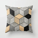 Axyaa Wood Texture Marble Pillowcases - Geometric Cushions Case for Home Decor