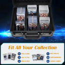 Axyaa 3-Row Trading Card Case: PSA Graded Card Box, Toploader Holder & Slab Storage