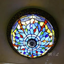 Axyaa Tiffany Round LED Ceiling Lamp - European Country Style Lighting