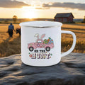 Axyaa Cute Rabbit Enamel Mug for Charming Breakfasts and Outdoor Adventure