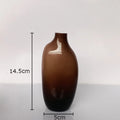 Axyaa Circular Glass Vase Desk Decoration Hydroponics Flower Pots Modern Decor