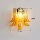 Axyaa Murano Glass Petal Wall Lamp - French Style Lighting for Home Decor