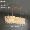 Axyaa Glass Chandeliers LED Hanging Lamps for Wedding Party Villa Staircase Lighting
