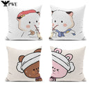 Axyaa Couple Car Decor Pillow Cover Set for Sofa 4 Sizes - Express Your Style!