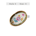 Axyaa Light Luxury Shell Inlaid Rattan Storage Basket Tray